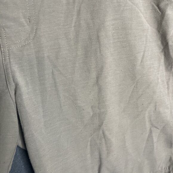 prAna Shorts Mens 36 Beige Tan Rotham Casual Outdoor Hiking Stretch Preppy Logo - Picture 2 of 8